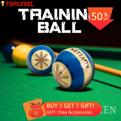 KONLLEN Billiards Cue Ball Practice Training Artifact Replacement 2-1/4" / 2-1/16" Table Ball Practice Snooker Accessories