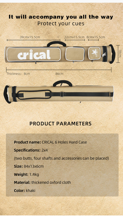 CRICAL Cue Case Bag 2Butts 4Shafts Hard 86cm