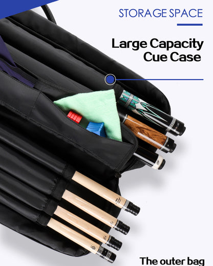 KONLLEN  7 Holes Cue Case 3 Butts 4 Shafts